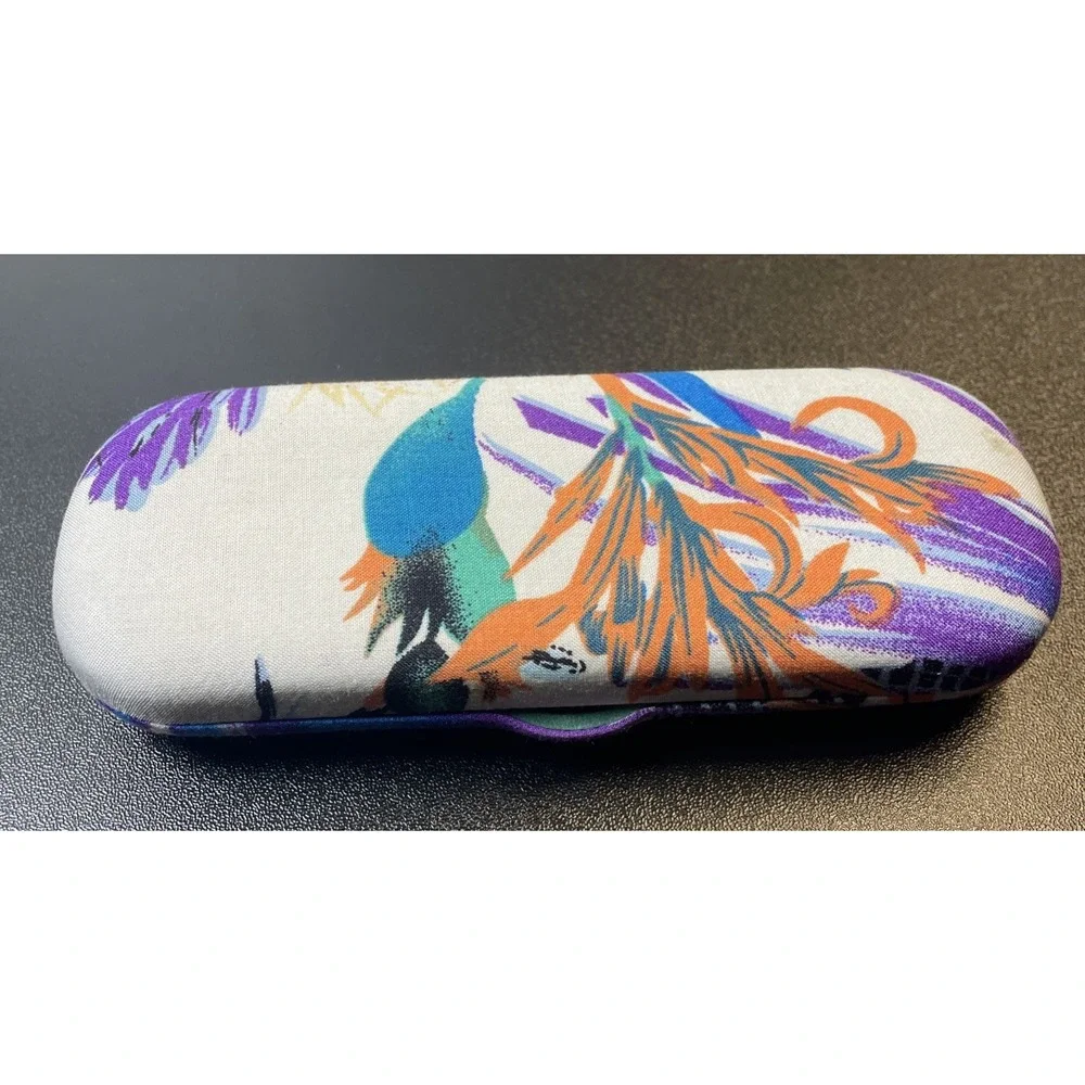 Hiki Nicole Miller Multicolor Floral Clamshell Eyeglasses Case - Picture 6 of 15